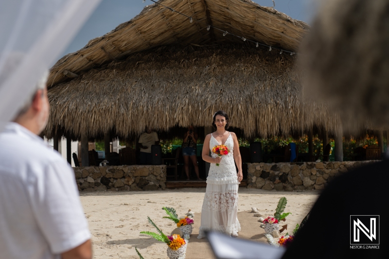 Bride walking down the aisle