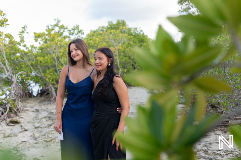 Vow renewal ceremony at Doggy Beach in Curacao captures the joy of love and friendship