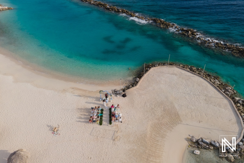 Drone shot of the ceremony