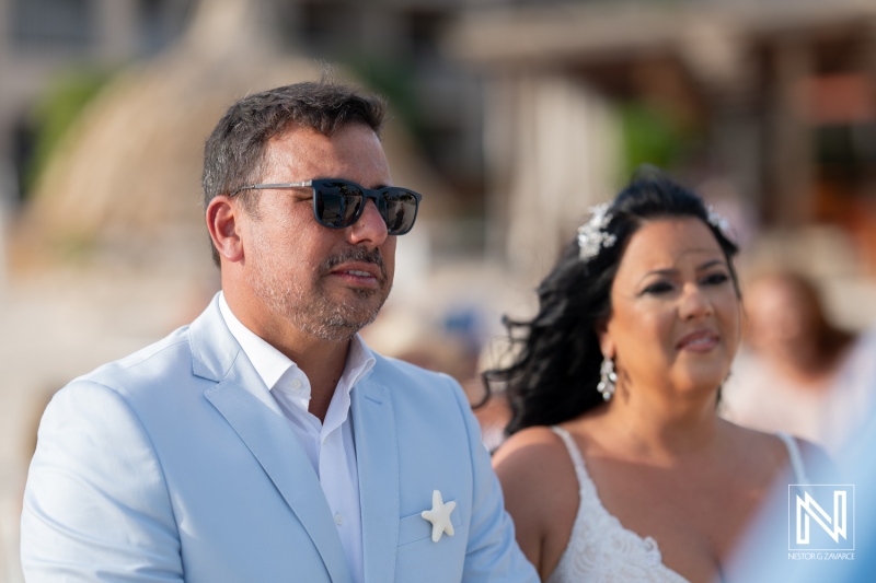 Bride and groom at the ceremony