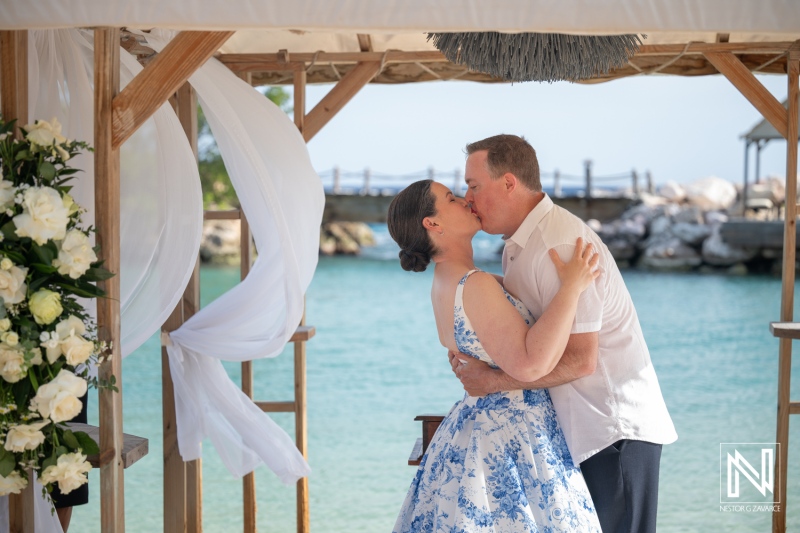 Celebratory Kiss beneath the Pavilion