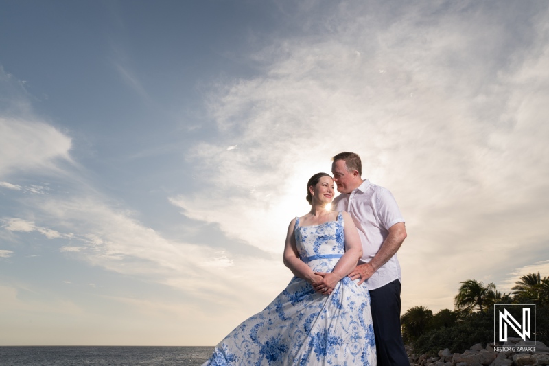 Romantic Portrait beneath a Dramatic Sky