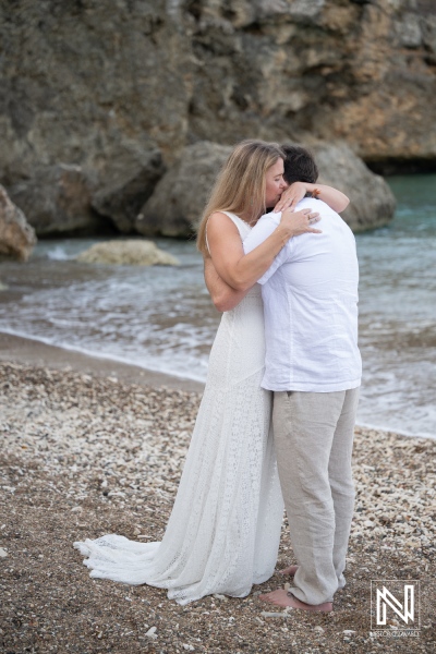Vow renewal at Playa Jeremi in Curacao brings together two people celebrating their commitment