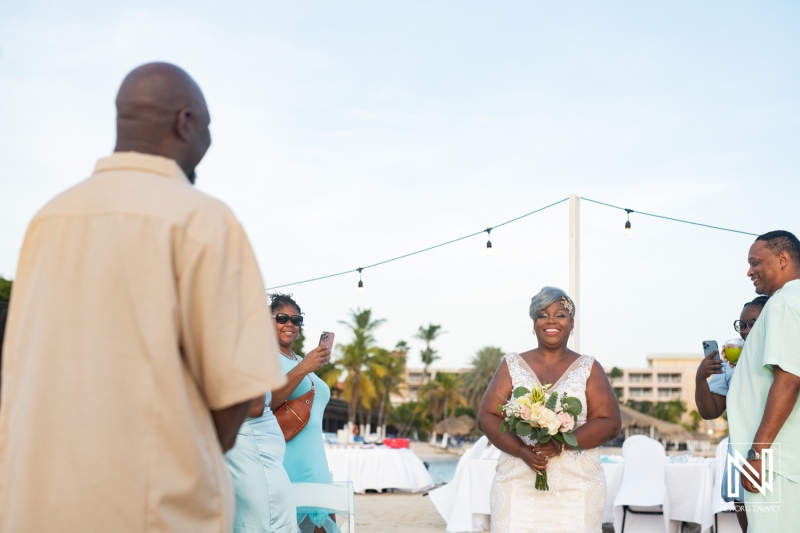 Bride walking down the aisle