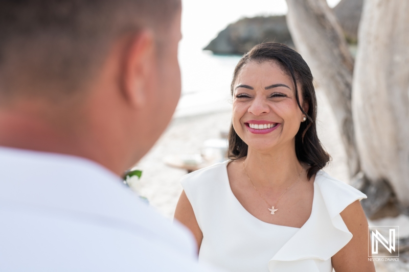 Bride smiling