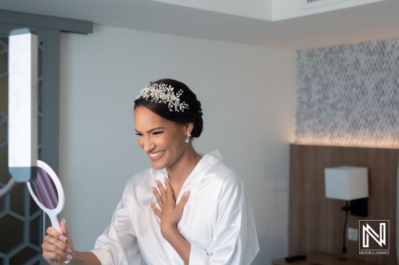 Bridal makeup reaction
