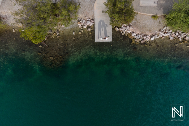 Couple's photoshoot - Drone view