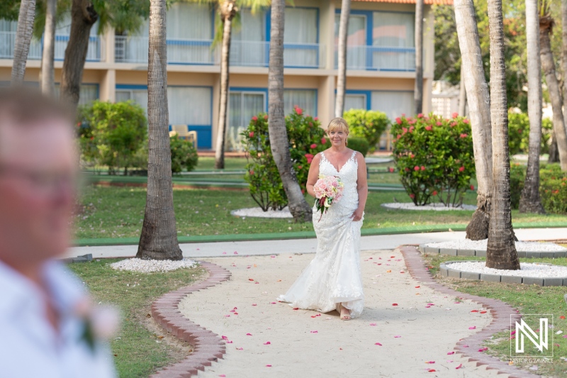 Bride walking down the aisle