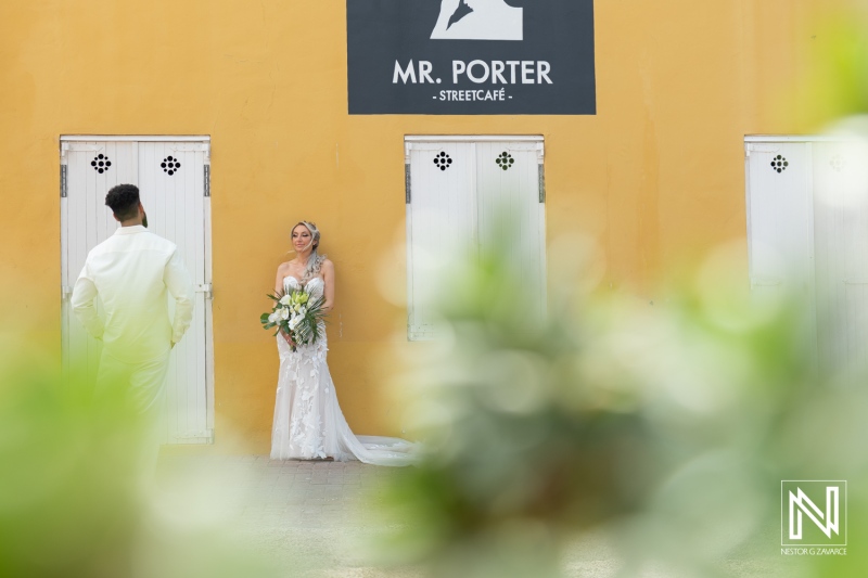 Bride and groom photoshoot session