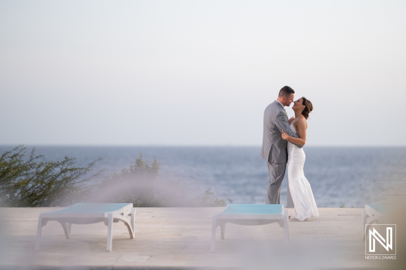 Celebrating love at Coral Estate Luxury Resort in Curacao during a beautiful wedding ceremony by the seaside