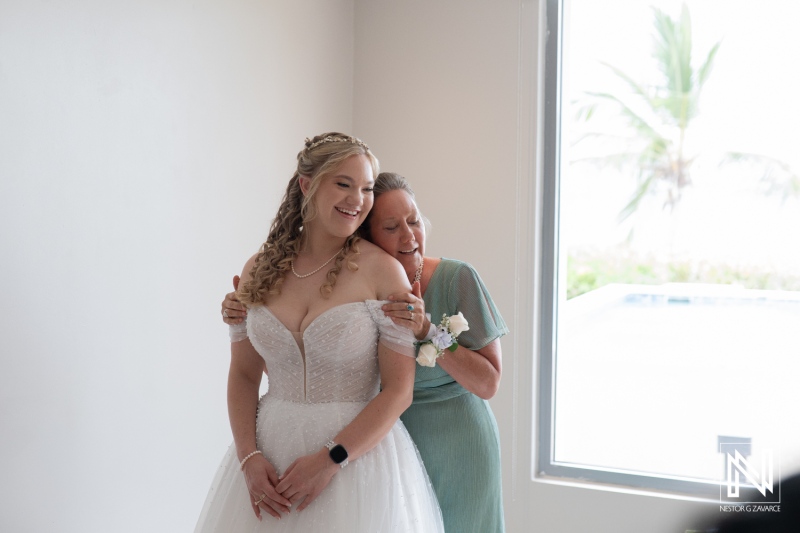 Bride getting ready