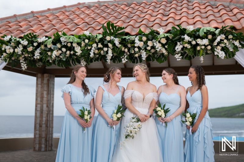 Bride with bridemaids