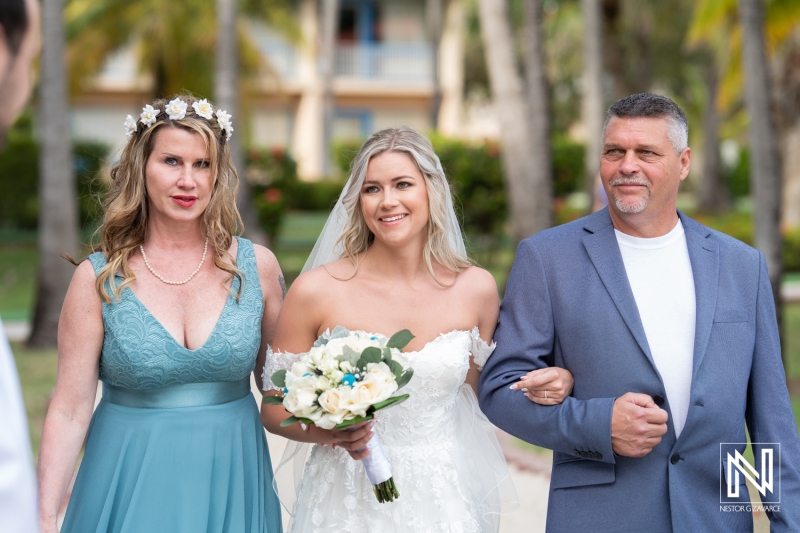 Bride walking down the isle