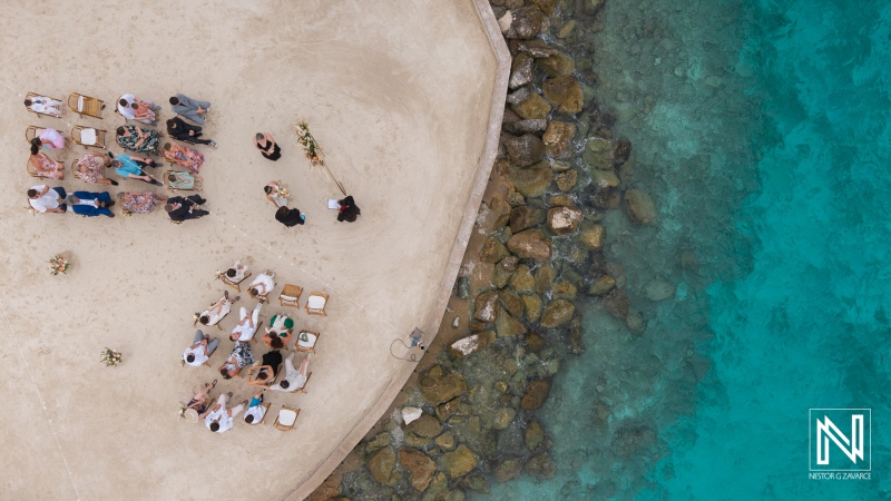 Celebration of love at Sunscape Curacao with stunning ocean backdrop and beautiful gathering