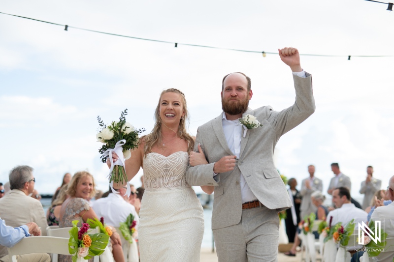 Celebrating love in Curacao at a beautiful wedding ceremony at The Rif at Mangrove Beach Corendon