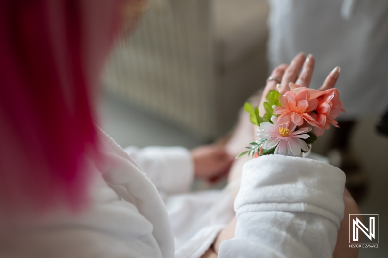 Bridemaids getting ready