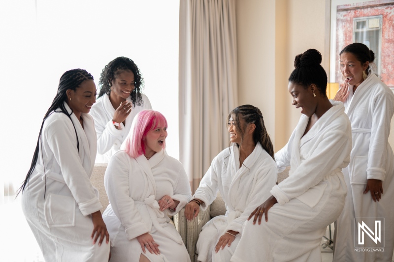 Bride with bridemaids