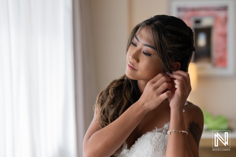 Bride getting ready