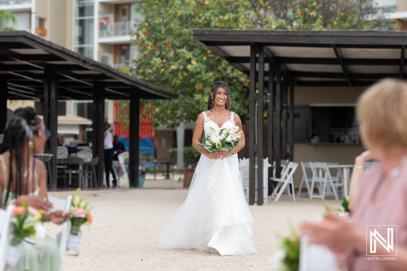 Bride walking down the aisle