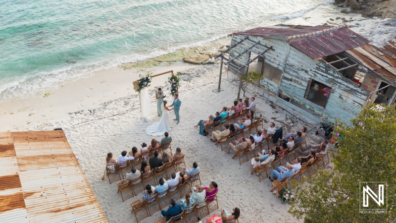 Wedding ceremony at Playa Hunku in Curacao brings friends and family together