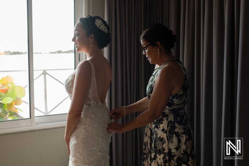 Bride getting ready