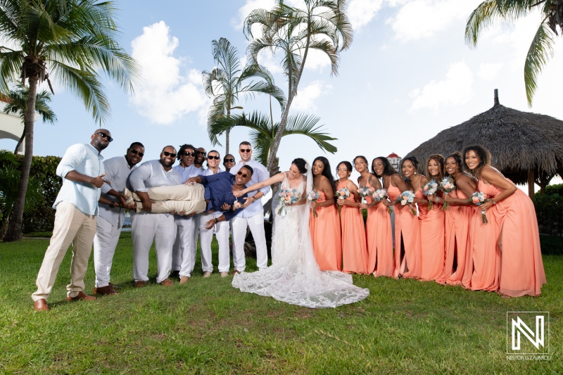 Wedding party shot