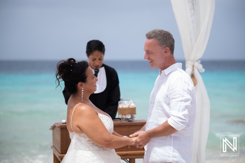 Romantic Wedding Moment by the Ocean