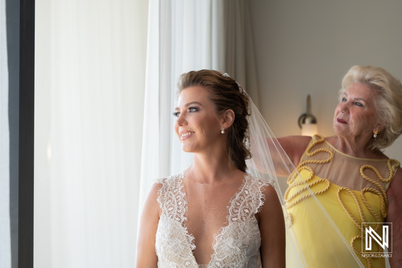 Bride getting ready