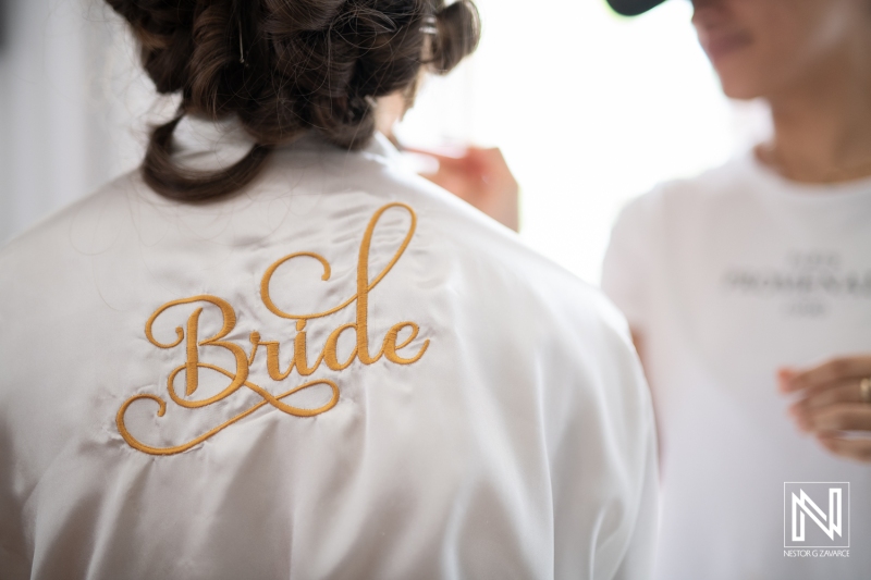 Bride's bathrobe