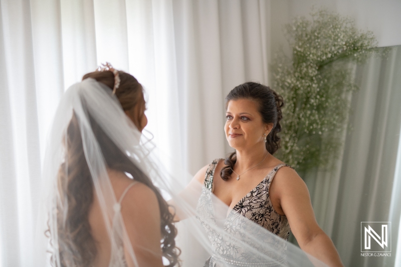 Bride and mom