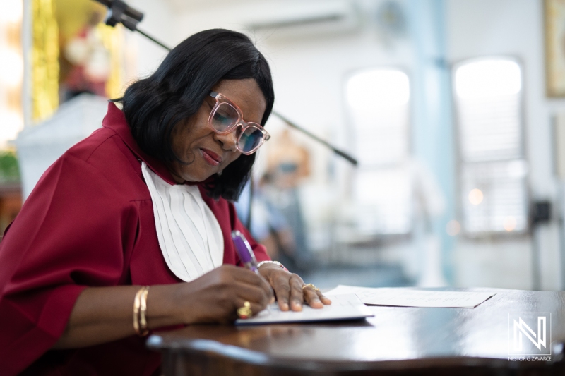 Signing the official papers