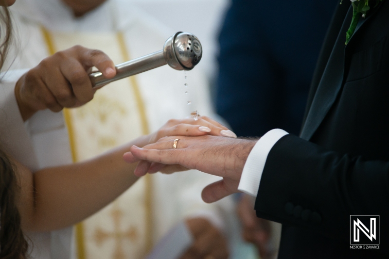 Blessing of the rings with holy water