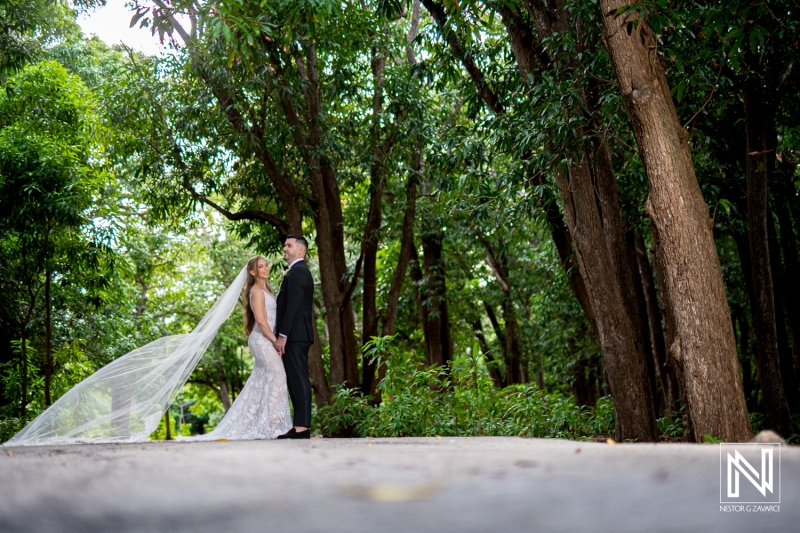 Bride and groom photo session