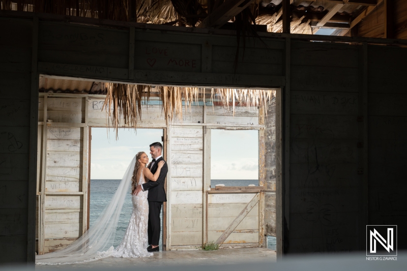 Bride and groom photoshoot at Porto Mari
