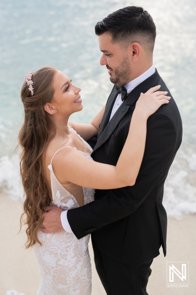 Bride and groom photoshoot at Porto Mari