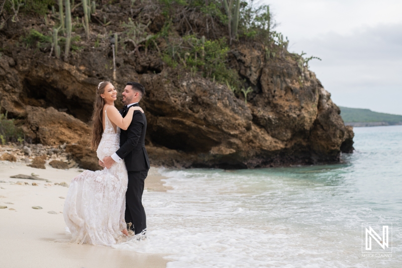 Bride and groom photoshoot at Porto Mari