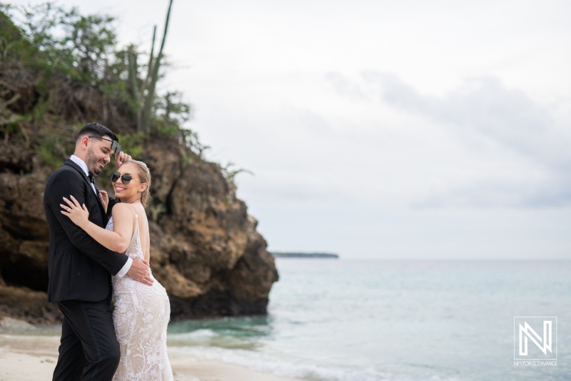 Bride and groom photoshoot at Porto Mari