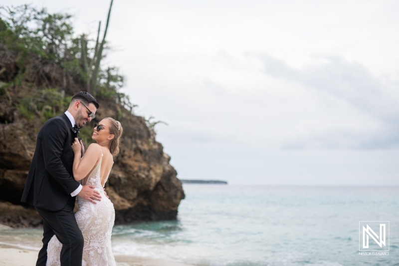 Bride and groom photoshoot at Porto Mari