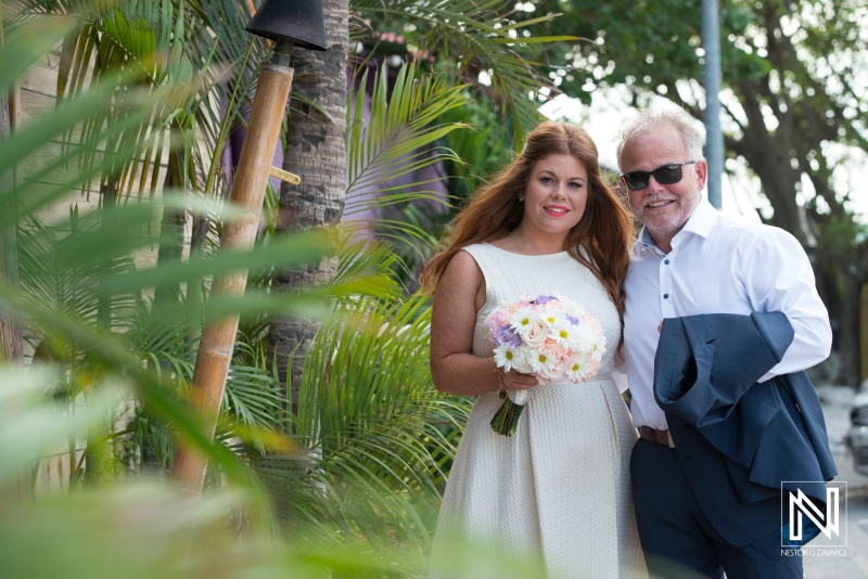 Bride with her father