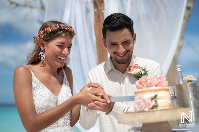 Cutting the cake