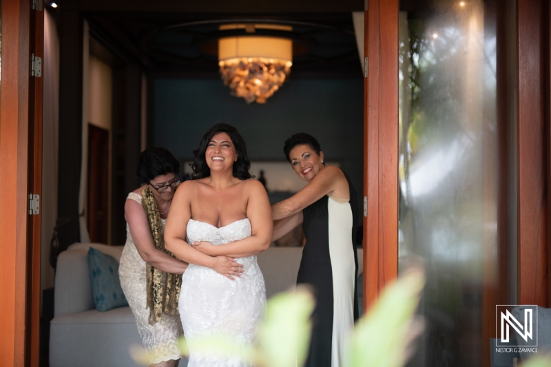 Bride getting ready