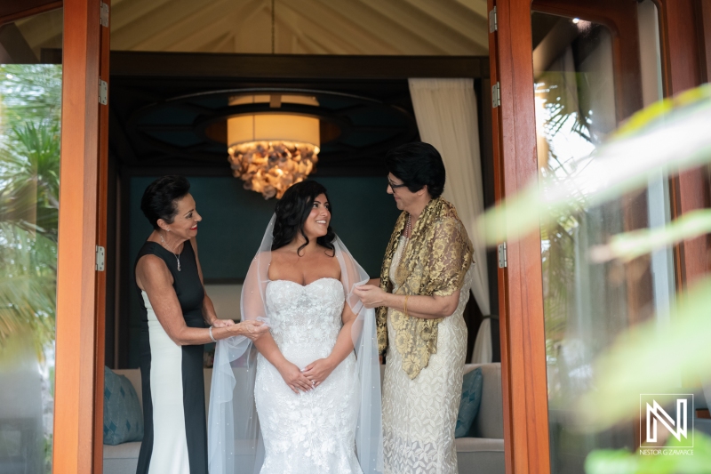 Bride getting ready