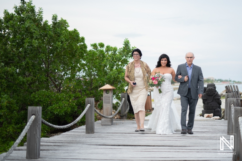 Bride walking down the aisle