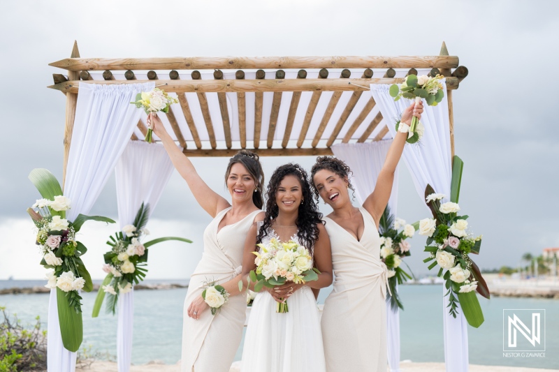 Celebrating love and friendship on a beautiful wedding day at Sunscape Curacao Resort