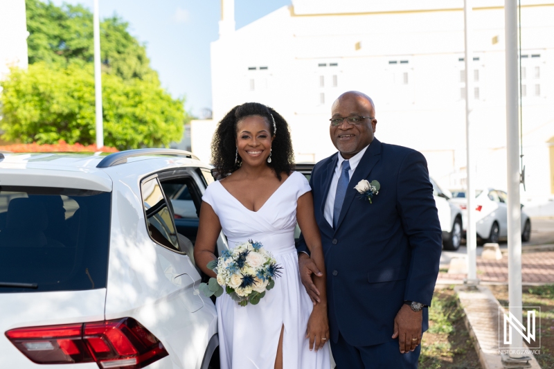 Bride and father