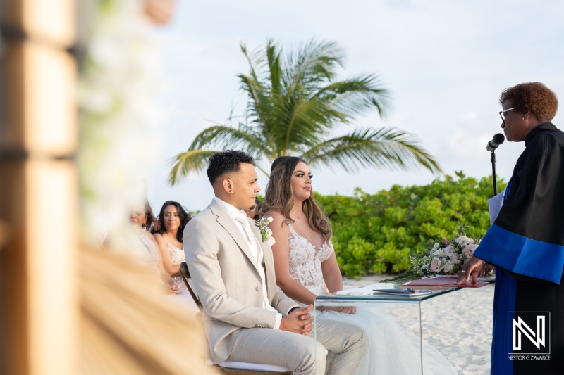 Bride and groom at the ceremony