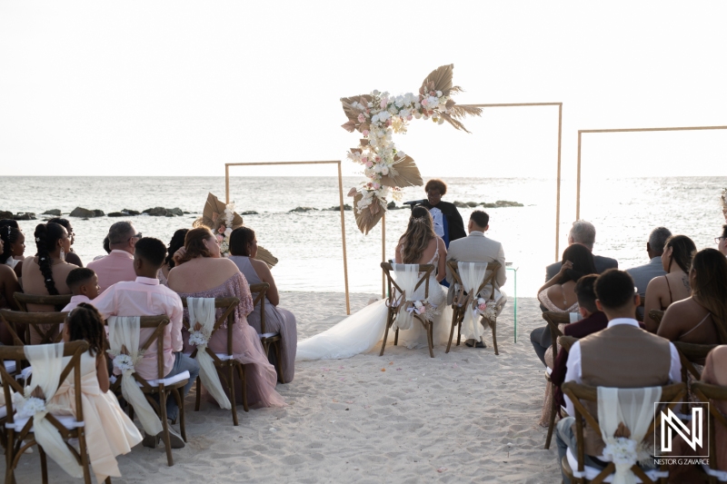 Bride and groom at the ceremony