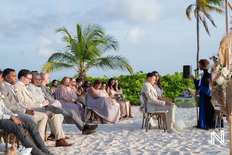 Bride and groom at the ceremony