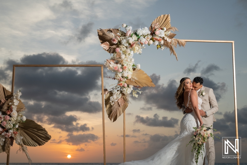 Wedding sunset photo session