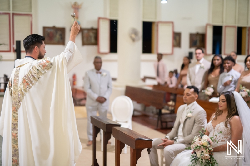 Priest blessing